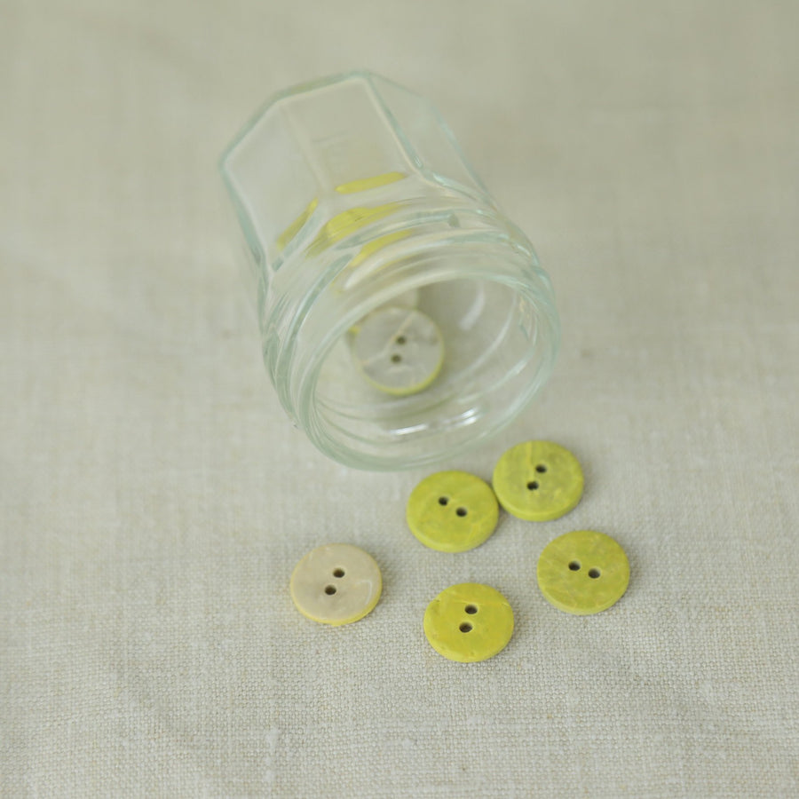 Bouton Coco teint Jaune - Taille 12mm
